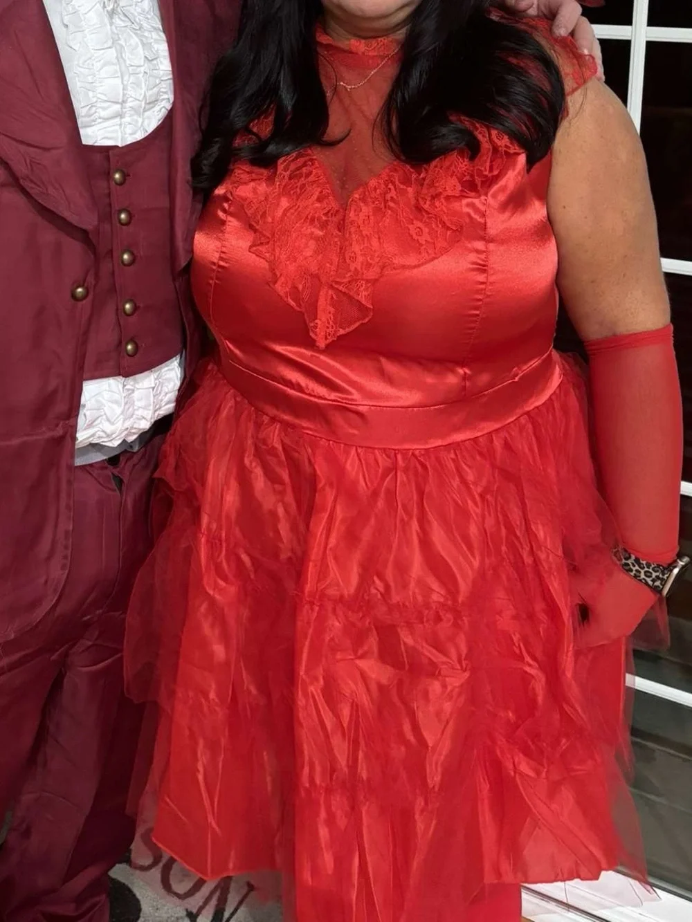 Leg Avenue Red Tulle Costume Dress - Picture 3 of 3